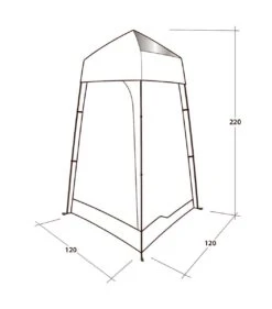 Outwell Seahaven Station Single -Banana Tent 111287 outwell seahaven comfort station single drawing perspective2