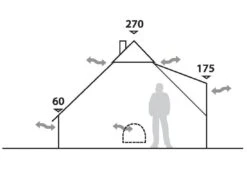 Robens Klondike Tipi Tent (2023) -Banana Tent 130083 klondike drawing elevation 3967