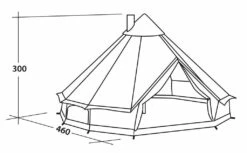 Robens Klondike Grande Tipi Tent (2023) 11 Robens Klondike Grande Tipi Tent (2023) -Banana Tent 130174 klondike grande drawing perspective 2