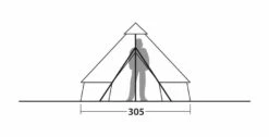 Robens Klondike S Tipi Tent (2022) -Banana Tent 130307 klondike s drawing other29