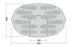 Outwell Robens Klondike Twin Tipi Tent (2023) 18 Outwell Robens Klondike Twin Tipi Tent (2023) -Banana Tent 130359 klondike twin drawing floorplan3
