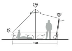 Outwell Robens Klondike Twin Tipi Tent (2023) 19 Outwell Robens Klondike Twin Tipi Tent (2023) -Banana Tent 130359 klondike twin drawing other4