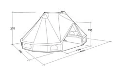 Outwell Robens Klondike Twin Tipi Tent (2023) 20 Outwell Robens Klondike Twin Tipi Tent (2023) -Banana Tent 130359 klondike twin drawing perspective2