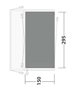 Outwell Lakecrest Flat Woven Carpet -Banana Tent 170878 flat woven carpet lakecrest drawing floorplan2