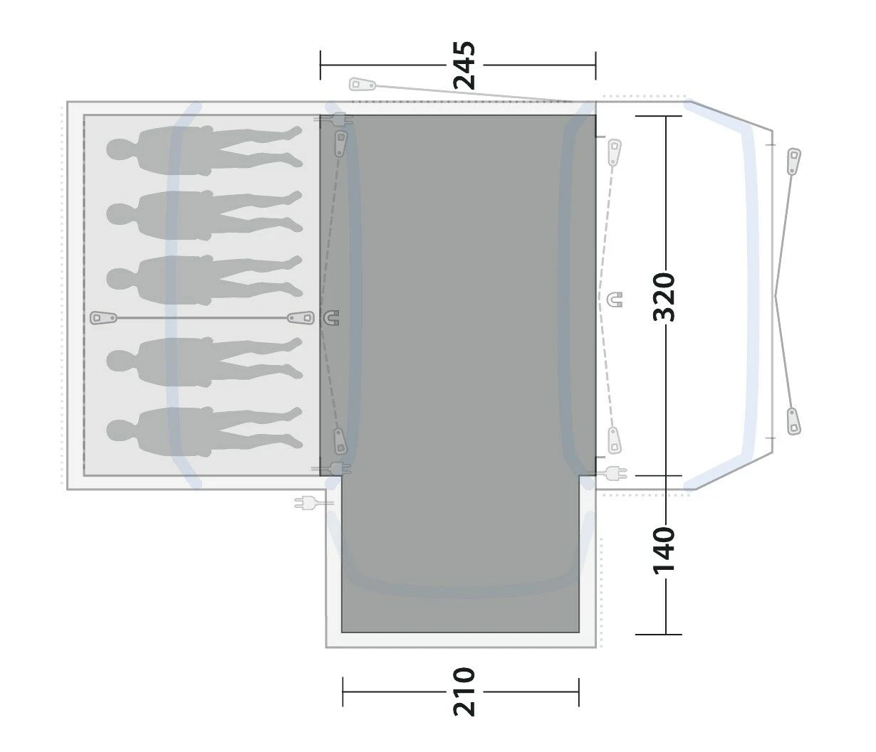 Outwell Oakdale 5PA Flat Woven Carpet 5 Outwell Oakdale 5PA Flat Woven Carpet - Image 3