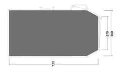 Outwell Knightdale 8PA Footprint Groundsheet 5 Outwell Knightdale 8PA Footprint Groundsheet -Banana Tent 170918 footprint w. integrated toggle up front knightdale 8pa drawing floorplan2