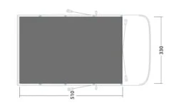 Outwell Springville 5SA Footprint Groundsheet -Banana Tent 170963 footprint springville 5sa drawing floorplan2