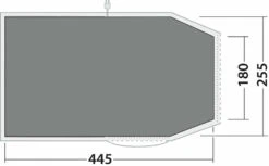 Robens Double Dreamer 5 Footprint (445*180) -Banana Tent 190055 footprint double dreamer 5 drawing floorplan2