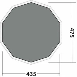 Robens Klondike Grande Carpet -Banana Tent 190068 fleece carpet klondike grande drawing floorplan2