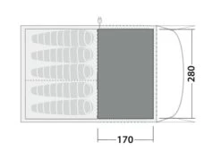 Robens Fleece Carpet Wolf Moon 5XP -Banana Tent 190070 fleece carpet wolf moon 5xp drawing floorplan2