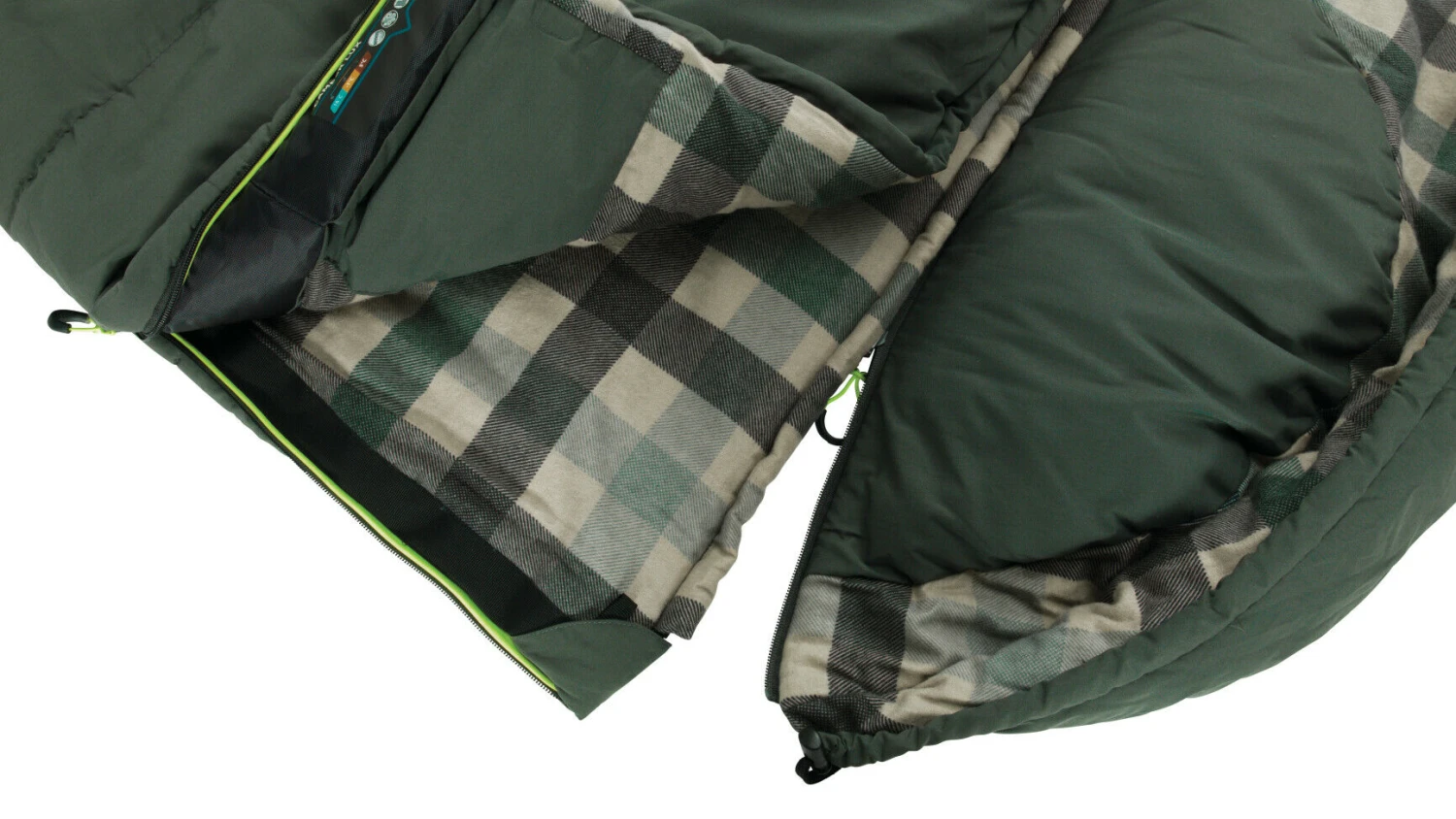 Outwell Camper Lux Double Sleeping Bag - Forest Green (2023) 4 Outwell Camper Lux Double Sleeping Bag - Forest Green (2023) - Image 2
