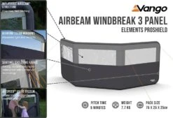 Vango Airbeam Windbreak 3 Panel (Elements Proshield) -Banana Tent airbeam windbreak 3 panel elements proshield high res