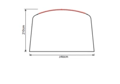 Outdoor Revolution Airedale 5.0s Front Sun Canopy -Banana Tent airedale 5s sun canopy drawing 3