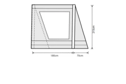 Outdoor Revolution Airedale 6.0s / 6.0se Front Porch Extension -Banana Tent airedale 6s se front porch extension fp 1