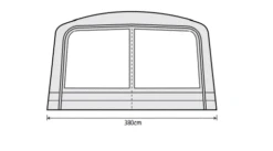 Outdoor Revolution Airedale 6.0s / 6.0se Front Porch Extension -Banana Tent airedale 6s se front porch extension fp 2