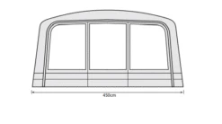 Outdoor Revolution Airedale 7.0se / 9.0se Front Porch Extension -Banana Tent airedale 7se 9se front porch extension floorplan 2