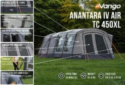 Vango Airbeam Vango Anantara IV TC 450XL Air Tent (2023) 15 Vango Airbeam Vango Anantara IV TC 450XL Air Tent (2023) -Banana Tent anantara iv air tc 450xl low res2