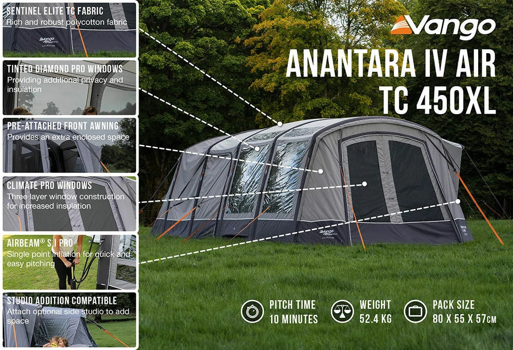 Vango Airbeam Vango Anantara IV TC 450XL Air Tent (2023) 8 Vango Airbeam Vango Anantara IV TC 450XL Air Tent (2023) - Image 6