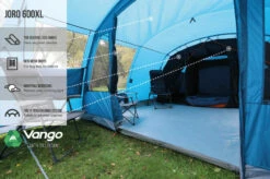 Vango Joro Poled 600XL Tent (2022) -Banana Tent earth collection poled infographics call outs3