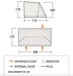 Vango Airbeam Vango Studio Large For Anantara IV (TA010) -Banana Tent floorplan studio l 1