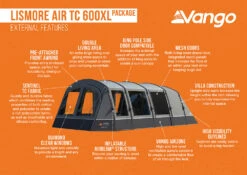 Vango Airbeam Vango Lismore Air TC 600XL Tent Package (2023) -Banana Tent lismore air tc 600xl package