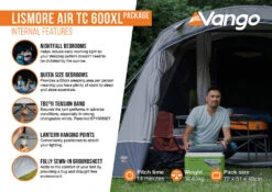 Vango Airbeam Vango Lismore Air TC 600XL Tent Package (2023) -Banana Tent lismore air tc 600xl package2